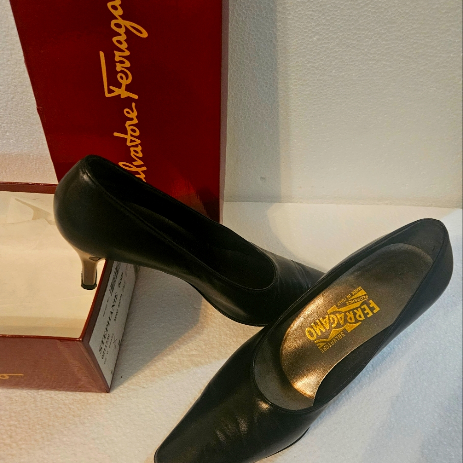 Salvatore Ferragamo Black Stephanie 6 Cm 7 B Nero Nappa Calf